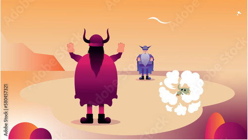 batalla de vikingos