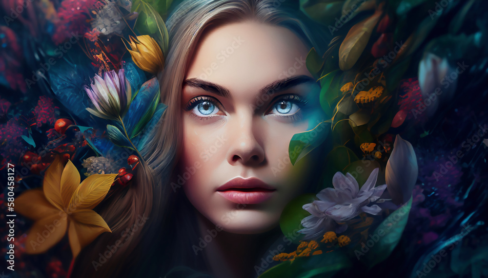 AI Humans and nature green environment AI Humans and nature green environment