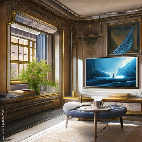 A room with a TV area1, Generative AI photo