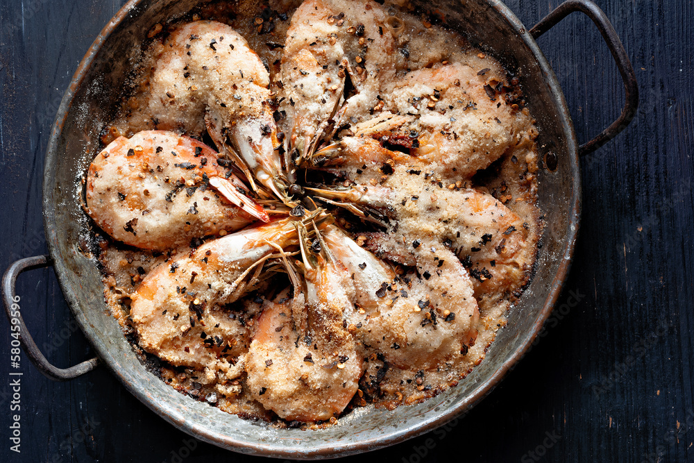 salt baked prawns shrimps