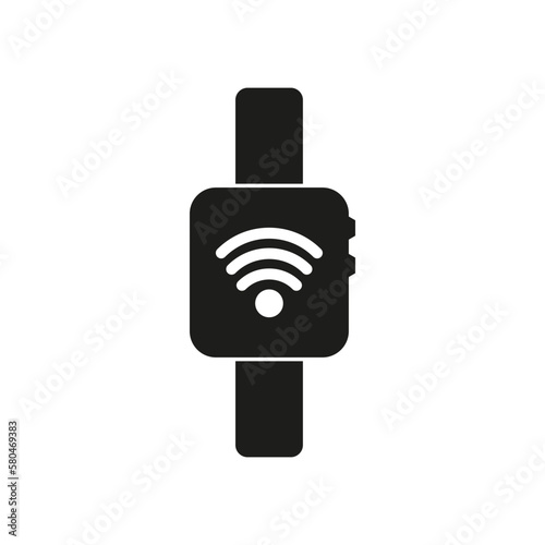 wifi wrist clock icon. Digital technology. Smart device. Vector illustration.