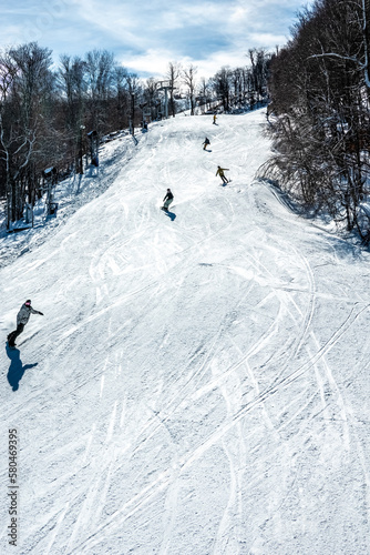 winter and snow scenery near beech mountain north carolina