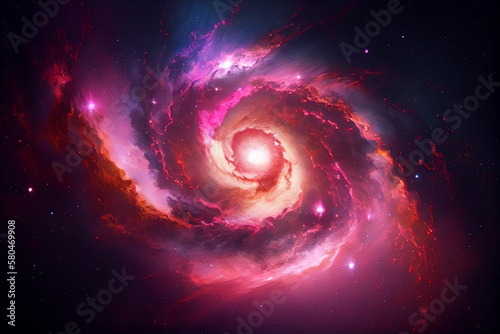 Nebula and galaxies in space. Elements of this image furnished by NASA.generative ai