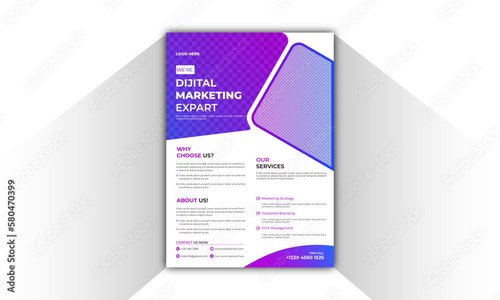 custom made wallpaper toronto digitalModern business flyer design vector, brochure, magazine cover template, Vector illustration template in A4 size.