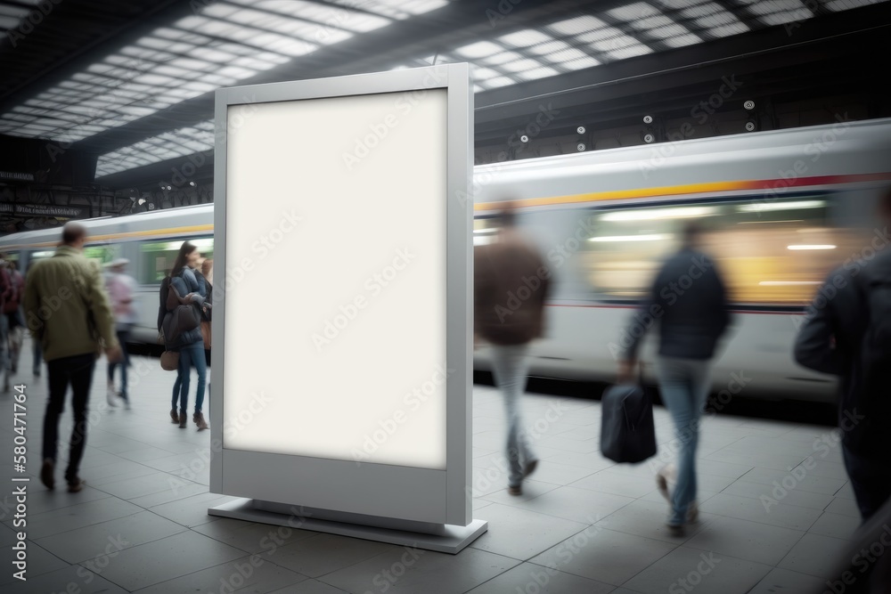 Billboard for advertisement in railway Generative AI


