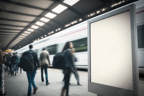 Billboard for advertisement in railway Generative AI