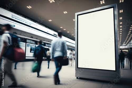 Billboard for advertisement in railway  Generative AI