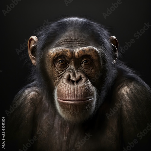 Fotografiet chimpanzee is a social primate, are essential to the biodiversity of the African ecosystem, and their conservation is crucial to the survival of many other species