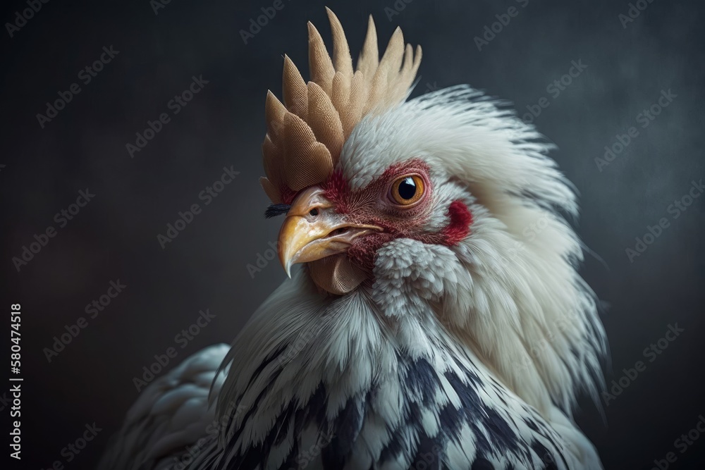 A picture of a chicken,. Generative AI