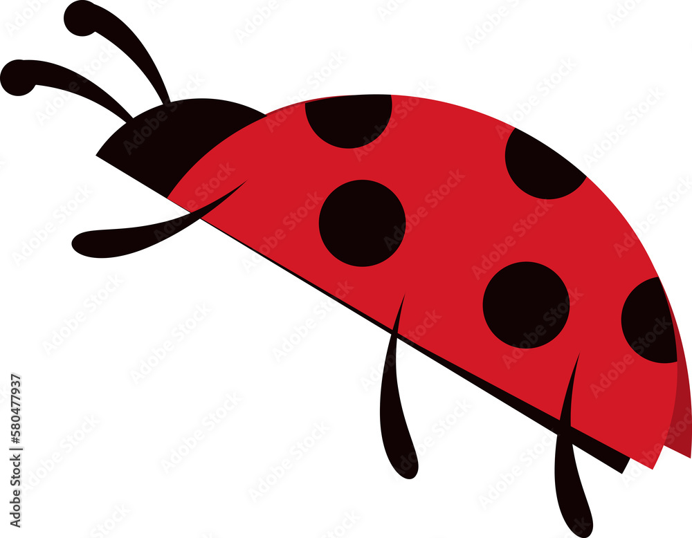 Obraz premium Ladybug logo icon isolated illustration