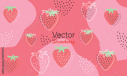 seamless pattern with strawberries