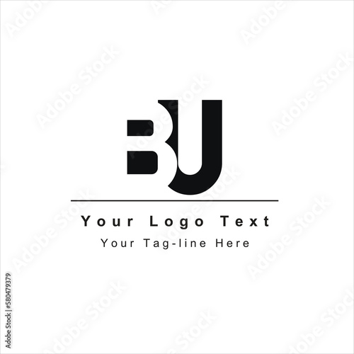 BU UB initial based Alphabet icon logo