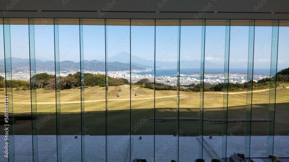 静岡県にある日本平からの富士山の景色 静岡県にある日本平からの富士山の景色