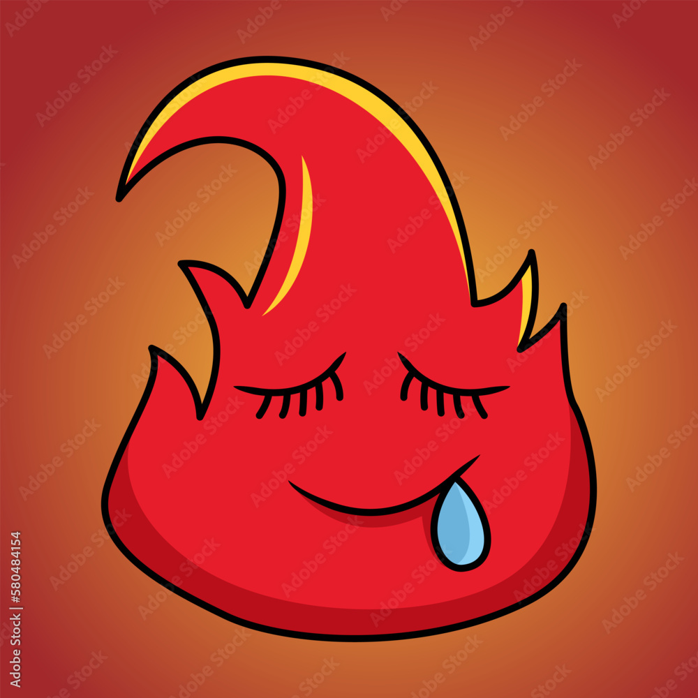 Fire emoji character cartoon illustration Fire emoji character cartoon illustration