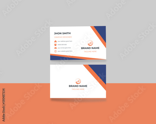 Professional and creative business card template design.