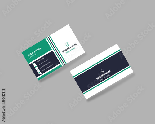 Modern professional business card design. photo