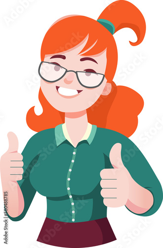 Smiling people showing ok sign with hands, Thumb signal