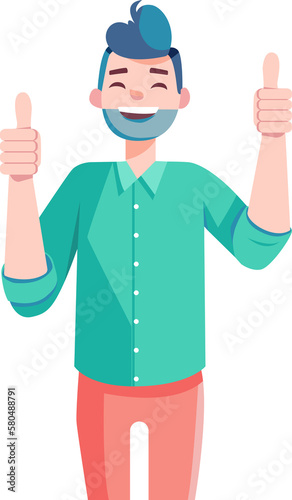Smiling people showing ok sign with hands, Thumb signal