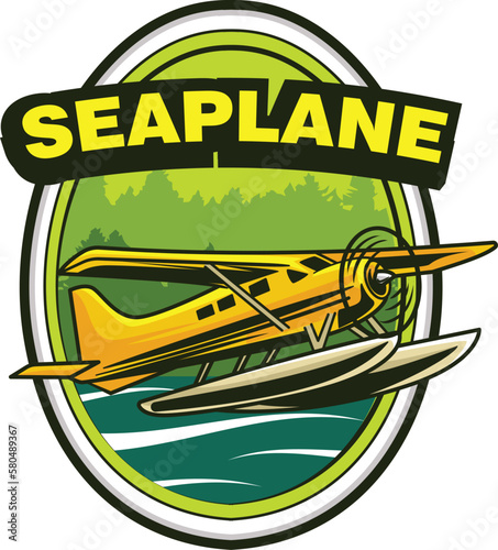 seaplane badge design collection