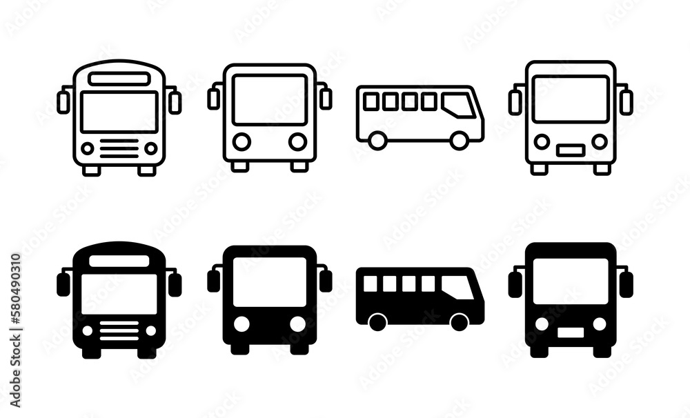 Bus icon vector for web and mobile app. bus sign and symbol. transport symbol Bus icon vector for web and mobile app. bus sign and symbol. transport symbol