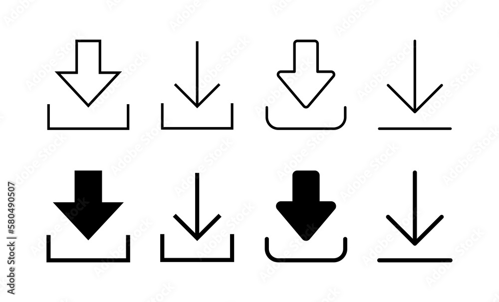 Download icon vector for web and mobile app. Download sign and symbol Download icon vector for web and mobile app. Download sign and symbol