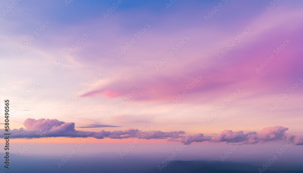 Aerial view of sunset sky abstract background. Generative ai. Aerial view of sunset sky abstract background. Generative ai.