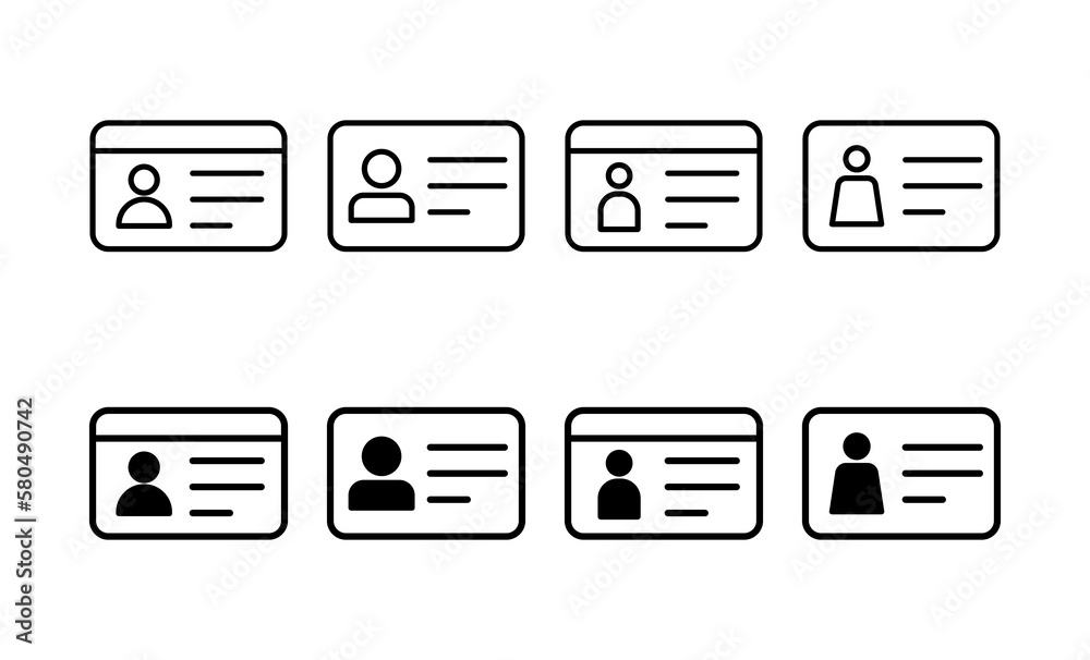 License icon vector for web and mobile app. ID card icon. driver license, staff identification card License icon vector for web and mobile app. ID card icon. driver license, staff identification card