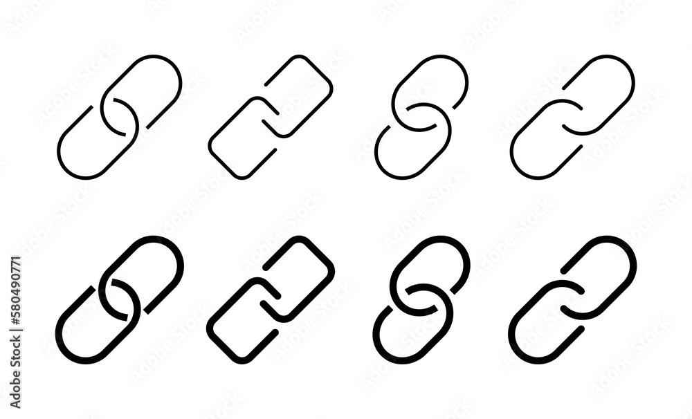 Link icon vector for web and mobile app. Hyperlink chain sign and symbol Link icon vector for web and mobile app. Hyperlink chain sign and symbol