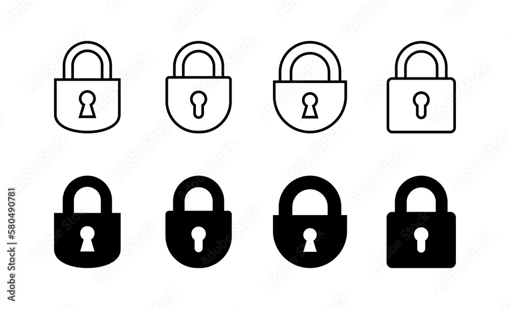 Lock icon vector for web and mobile app. Padlock sign and symbol. Encryption icon. Security symbol Lock icon vector for web and mobile app. Padlock sign and symbol. Encryption icon. Security symbol