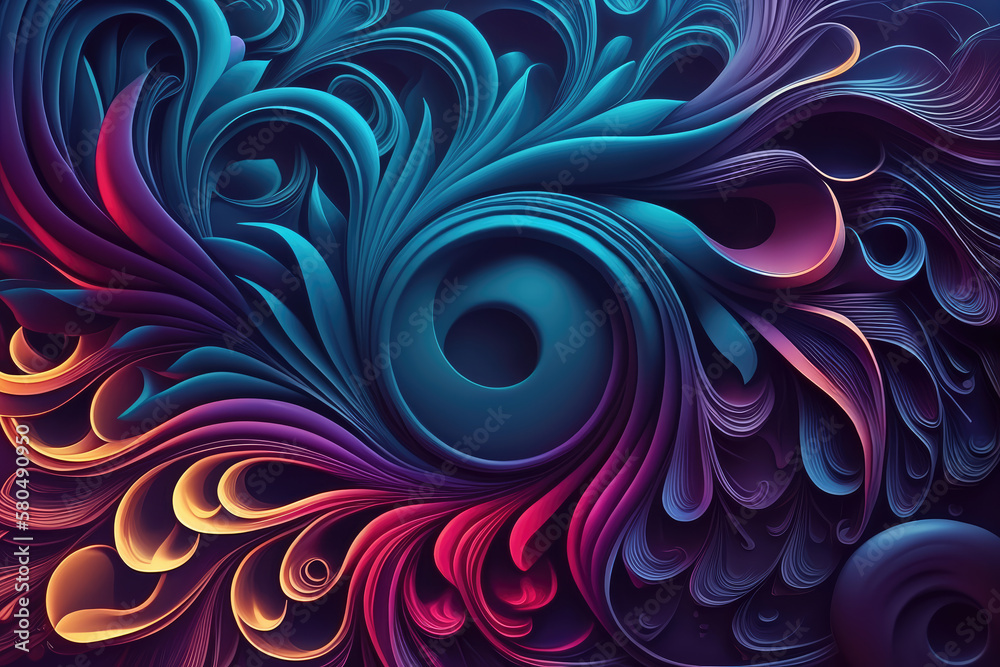 abstract-wallpaper-featuring-a-stunning-display-of-colorful-swirls-and