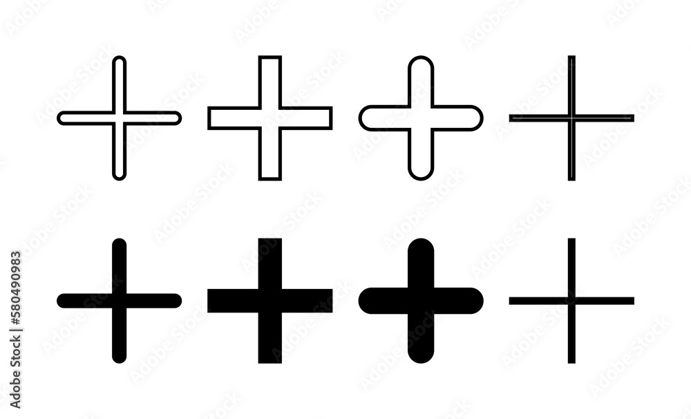 Plus Icon vector for web and mobile app. Add plus sign and symbol Plus Icon vector for web and mobile app. Add plus sign and symbol