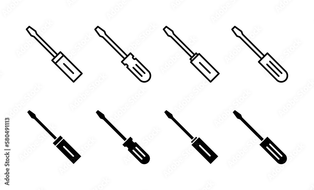 Screwdriver icon vector for web and mobile app. tools sign and symbol Screwdriver icon vector for web and mobile app. tools sign and symbol