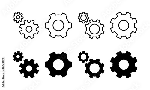 setting Icon vector for web and mobile app. Cog settings sign and symbol. Gear Sign