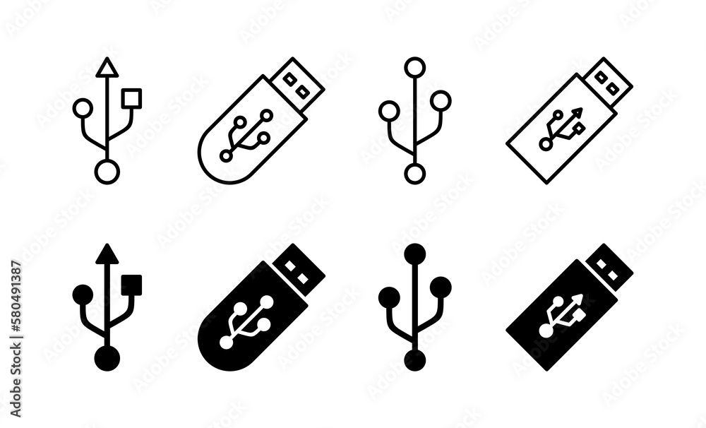 Usb icon vector for web and mobile app. Flash disk sign and symbol. flash drive sign. Usb icon vector for web and mobile app. Flash disk sign and symbol. flash drive sign.