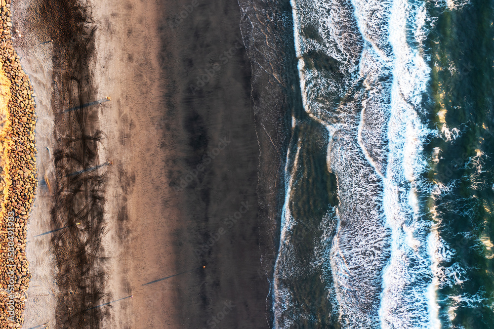 Vertical Aerial Photograph at Rockaway Beach, Oregon with vertical ...