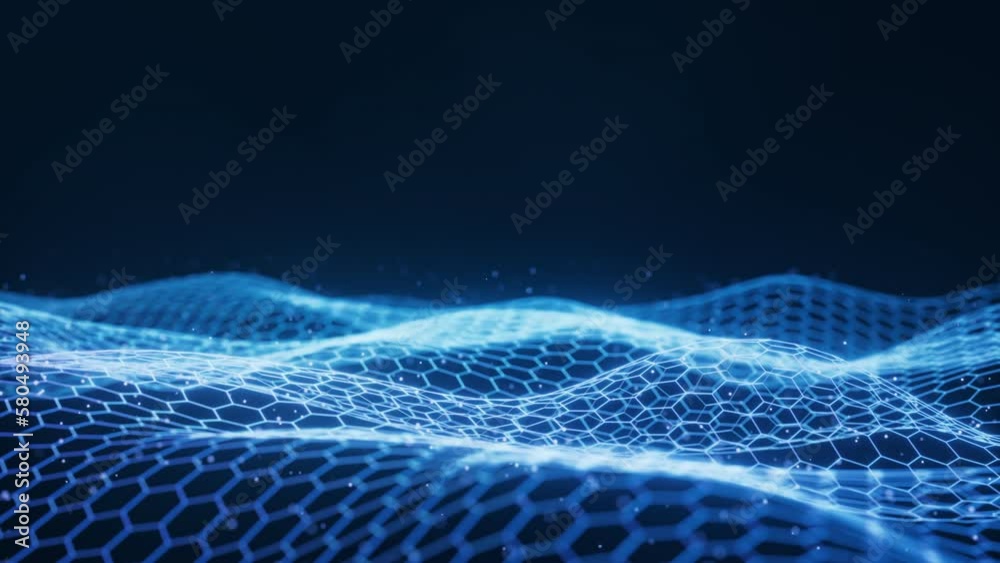 Digital hexagonal graphic background, 3d rendering.