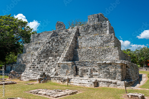 Archaeological site of El Meco, Cancun, Mexico photo