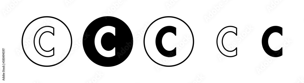 Copyright icon vector illustration. copyright sign and symbol Copyright icon vector illustration. copyright sign and symbol