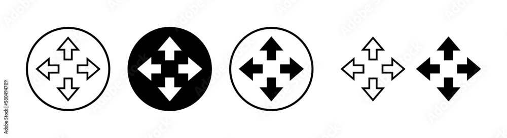 Fullscreen Icon vector illustration. Expand to full screen sign and symbol. Arrows symbol Fullscreen Icon vector illustration. Expand to full screen sign and symbol. Arrows symbol