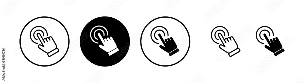 Hand click icon vector illustration. pointer sign and symbol. hand cursor icon Hand click icon vector illustration. pointer sign and symbol. hand cursor icon