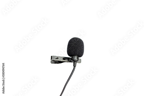 Lavalier or lapel microphone close-up view photo