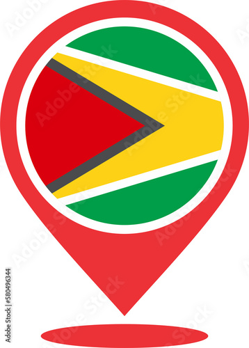 Free Download Pin map location of Guyana 2023031170 - GFXLoad