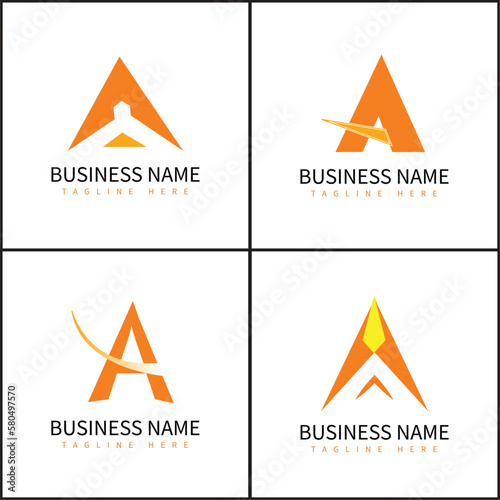 A Letter Logo Design Combo Set