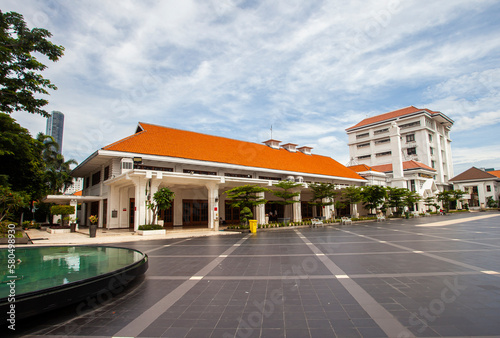 Surabaya Square (Alun-Alun) and Balai Pemuda Building are one of the historical buildings (cultural heritage) which are protected by the Surabaya City Government.  photo