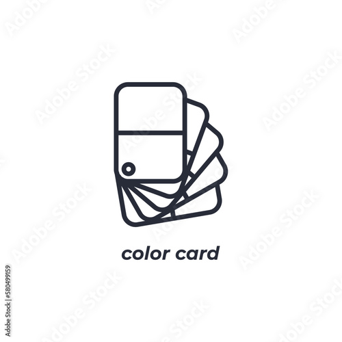 Vector sign color card symbol is isolated on a white background. icon color editable.