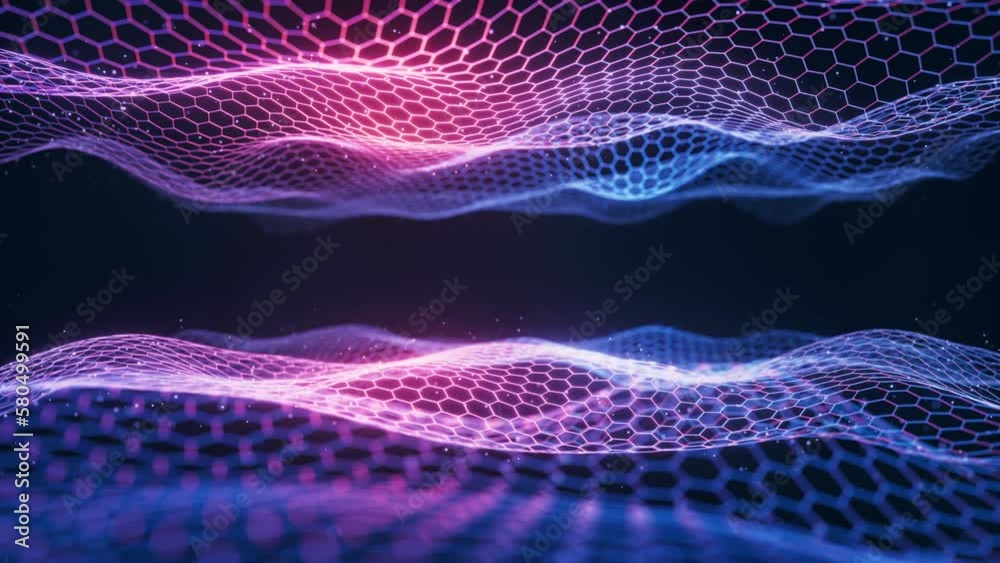 Digital hexagonal graphic background, 3d rendering.