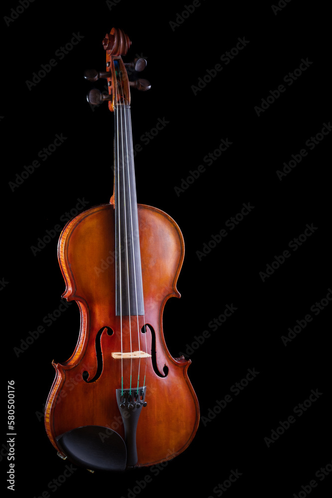 Violin backlit with room for text Violin backlit with room for text