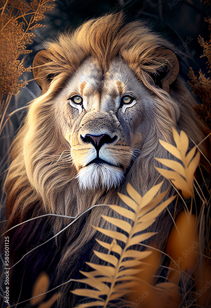 Naklejka premium Löwe Portrait