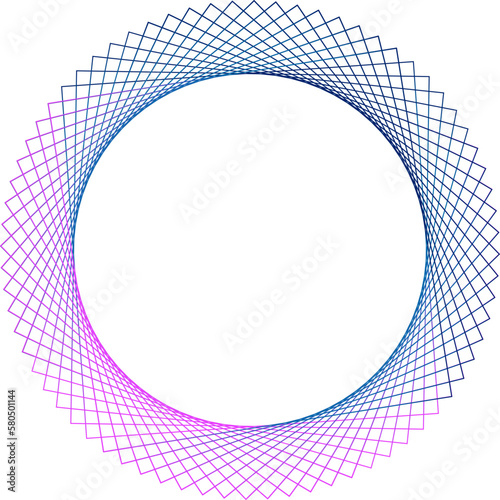 Gradient geometric whirl pattern.