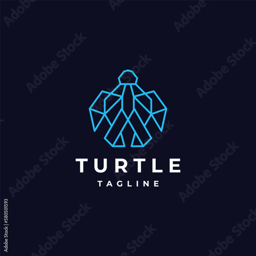 Turtle logo design icon template